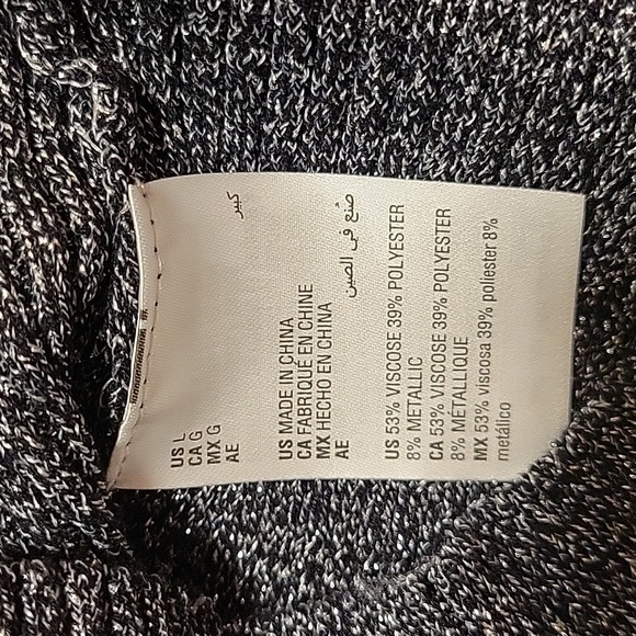 INC Black Metallic square neck, bow detail top NWT - Picture 9 of 9